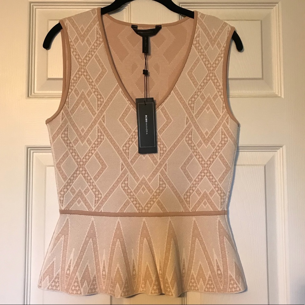 NWT BCBGMaxAzria - “ALONYA” Peplum top